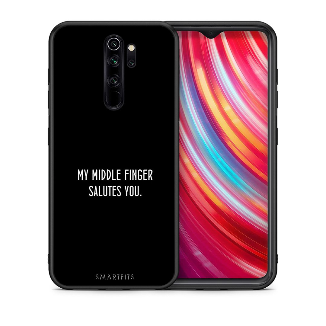 Θήκη Xiaomi Redmi Note 8 Pro Salute από τη Smartfits με σχέδιο στο πίσω μέρος και μαύρο περίβλημα | Xiaomi Redmi Note 8 Pro Salute case with colorful back and black bezels