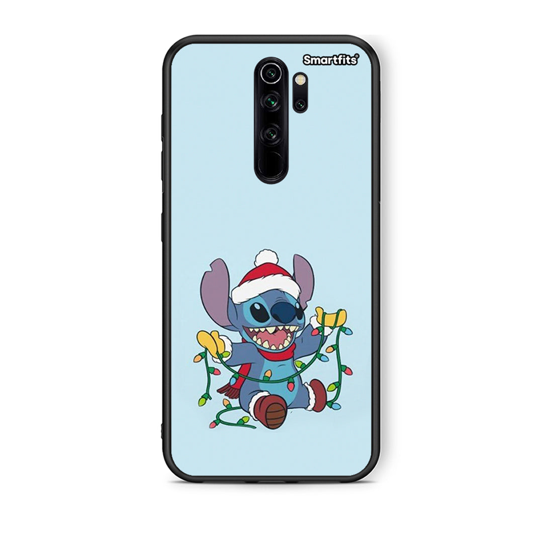 Xiaomi Redmi Note 8 Pro Santa Stich θήκη από τη Smartfits με σχέδιο στο πίσω μέρος και μαύρο περίβλημα | Smartphone case with colorful back and black bezels by Smartfits