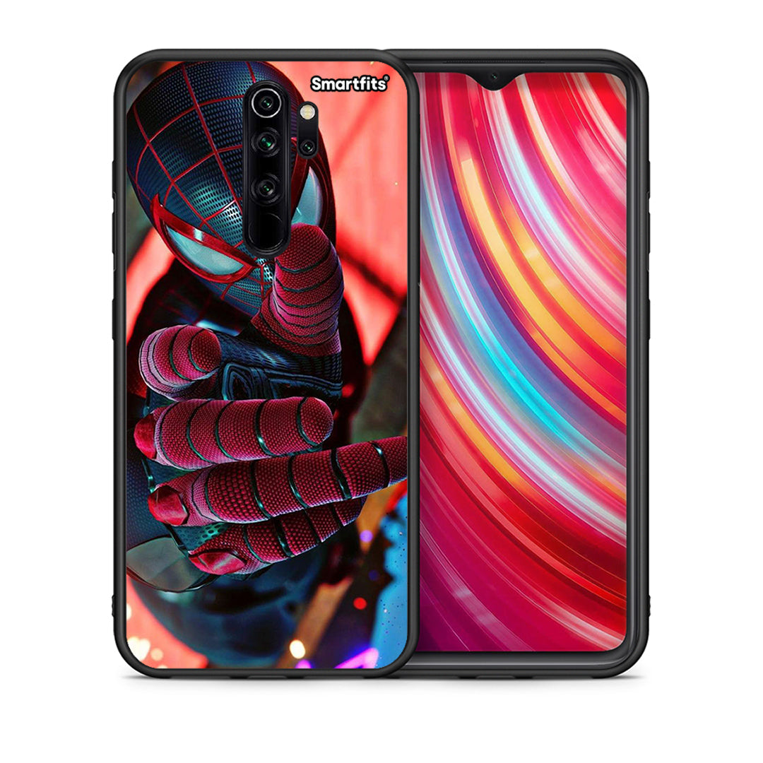 Θήκη Xiaomi Redmi Note 8 Pro Spider Hand από τη Smartfits με σχέδιο στο πίσω μέρος και μαύρο περίβλημα | Xiaomi Redmi Note 8 Pro Spider Hand case with colorful back and black bezels