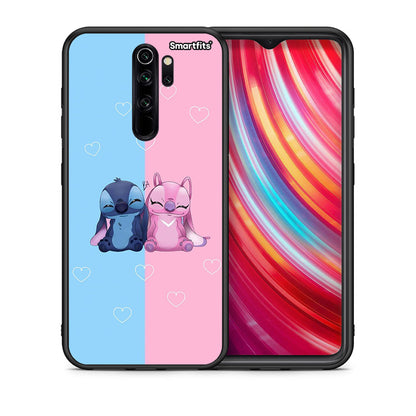 Θήκη Xiaomi Redmi Note 8 Pro Stitch And Angel από τη Smartfits με σχέδιο στο πίσω μέρος και μαύρο περίβλημα | Xiaomi Redmi Note 8 Pro Stitch And Angel case with colorful back and black bezels