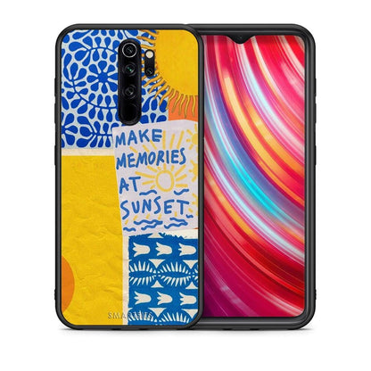 Θήκη Xiaomi Redmi Note 8 Pro Sunset Memories από τη Smartfits με σχέδιο στο πίσω μέρος και μαύρο περίβλημα | Xiaomi Redmi Note 8 Pro Sunset Memories case with colorful back and black bezels