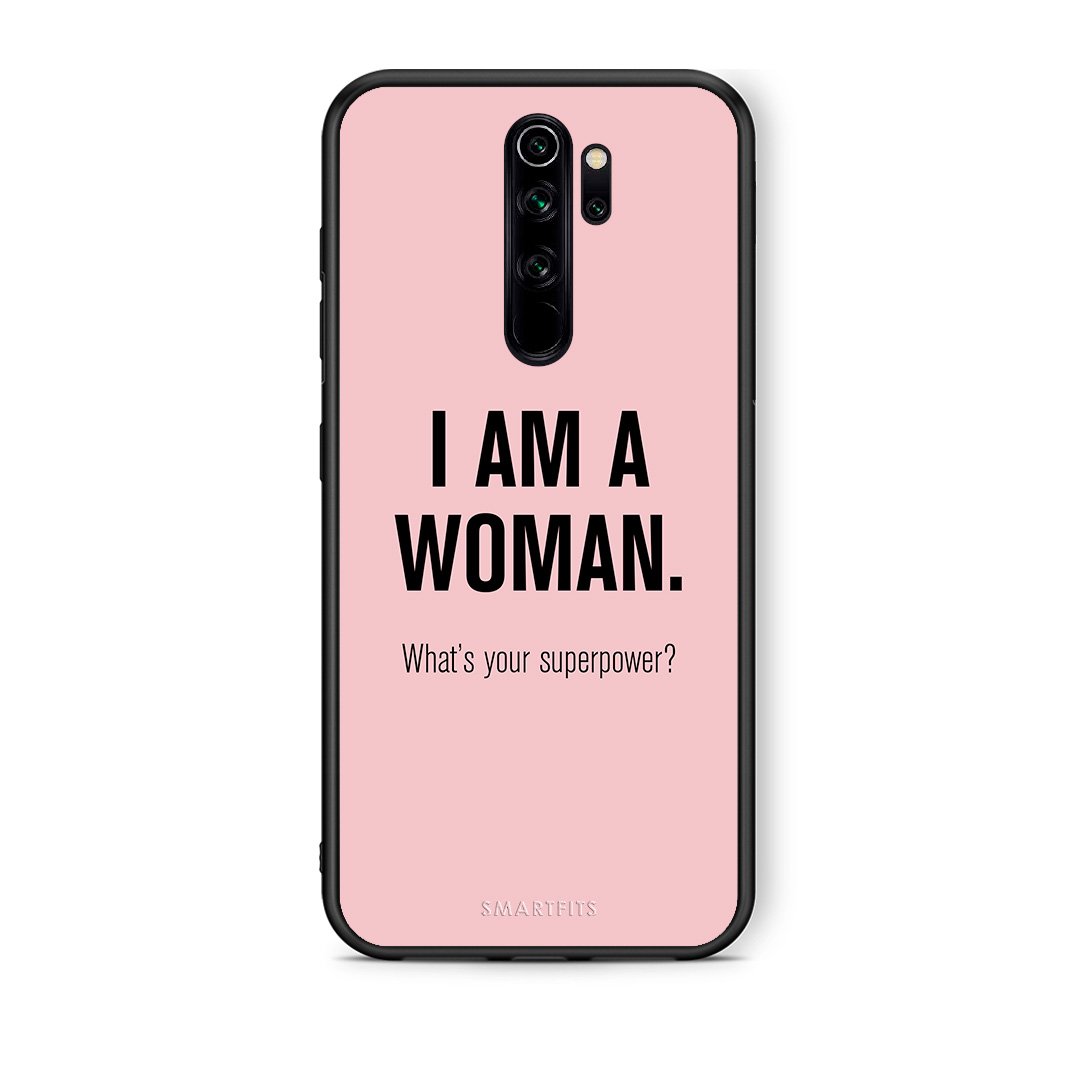Xiaomi Redmi Note 8 Pro Superpower Woman θήκη από τη Smartfits με σχέδιο στο πίσω μέρος και μαύρο περίβλημα | Smartphone case with colorful back and black bezels by Smartfits