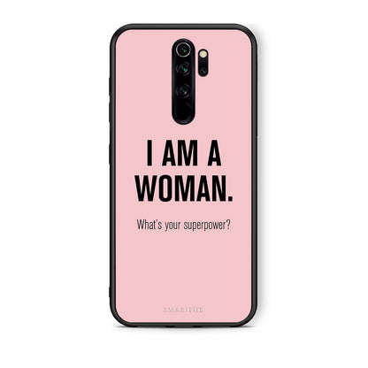 Xiaomi Redmi Note 8 Pro Superpower Woman θήκη από τη Smartfits με σχέδιο στο πίσω μέρος και μαύρο περίβλημα | Smartphone case with colorful back and black bezels by Smartfits