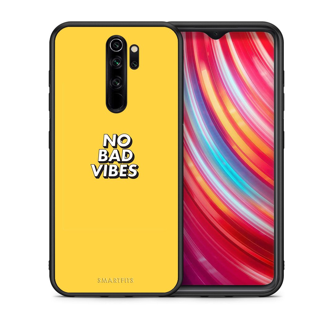 Θήκη Xiaomi Redmi Note 8 Pro Vibes Text από τη Smartfits με σχέδιο στο πίσω μέρος και μαύρο περίβλημα | Xiaomi Redmi Note 8 Pro Vibes Text case with colorful back and black bezels