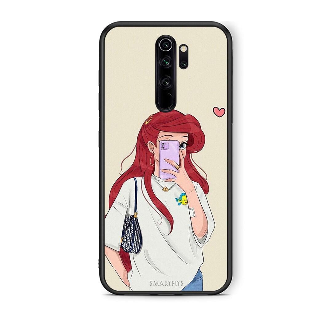Xiaomi Redmi Note 8 Pro Walking Mermaid Θήκη από τη Smartfits με σχέδιο στο πίσω μέρος και μαύρο περίβλημα | Smartphone case with colorful back and black bezels by Smartfits
