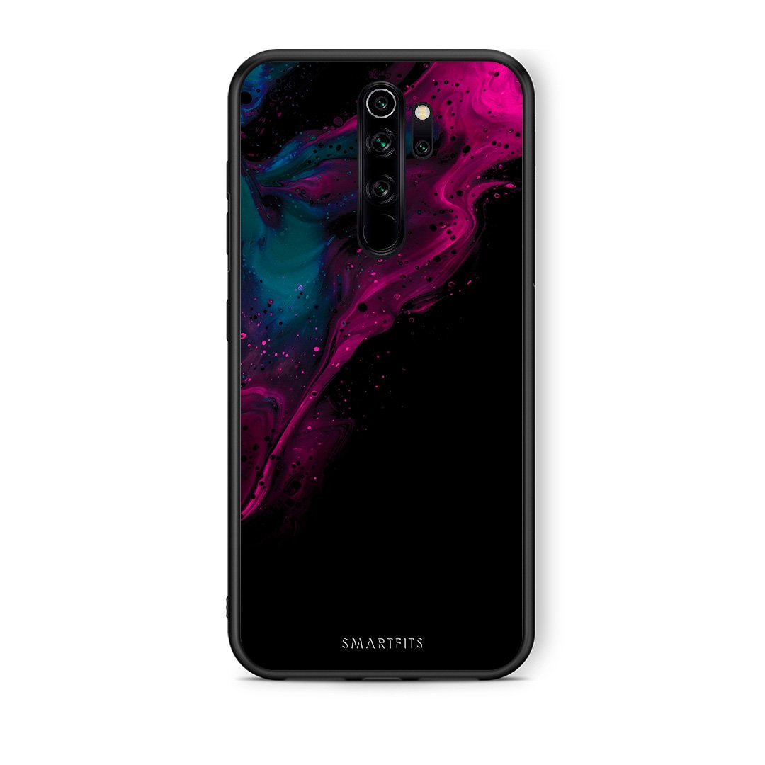 4 - Xiaomi Redmi Note 8 Pro Pink Black Watercolor case, cover, bumper
