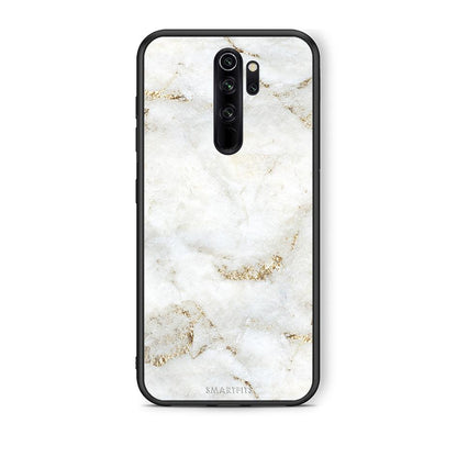 Xiaomi Redmi Note 8 Pro White Gold Marble θήκη από τη Smartfits με σχέδιο στο πίσω μέρος και μαύρο περίβλημα | Smartphone case with colorful back and black bezels by Smartfits