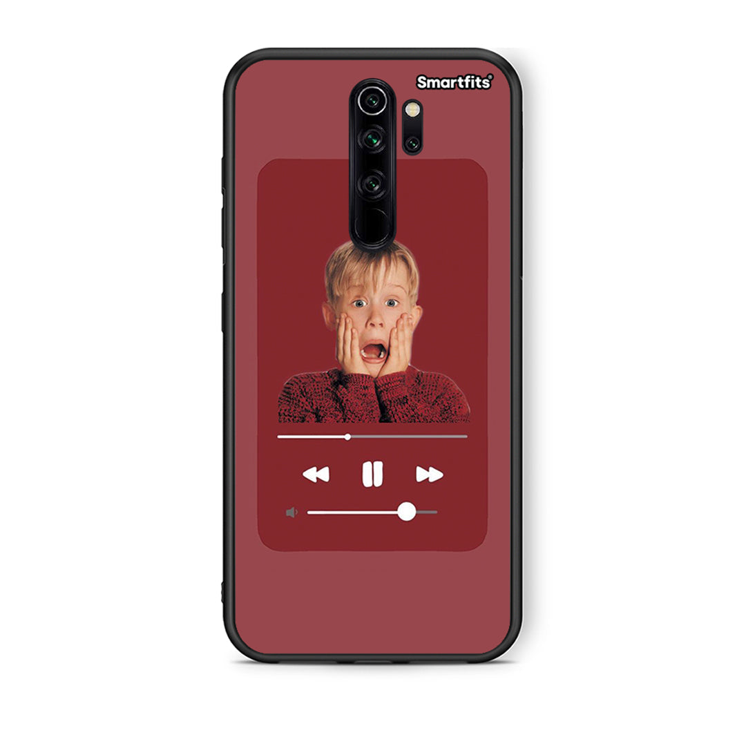 Xiaomi Redmi Note 8 Pro Xmas Alone Music θήκη από τη Smartfits με σχέδιο στο πίσω μέρος και μαύρο περίβλημα | Smartphone case with colorful back and black bezels by Smartfits