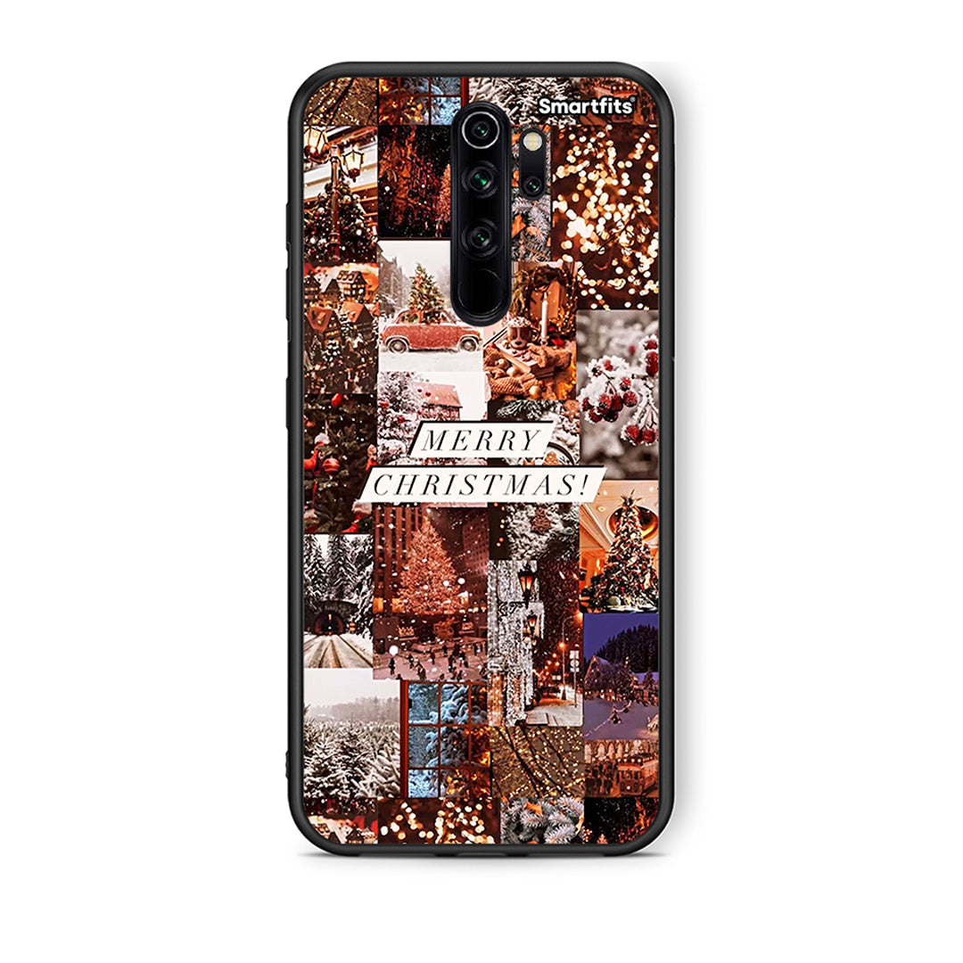 Xiaomi Redmi Note 8 Pro Xmas Collage θήκη από τη Smartfits με σχέδιο στο πίσω μέρος και μαύρο περίβλημα | Smartphone case with colorful back and black bezels by Smartfits