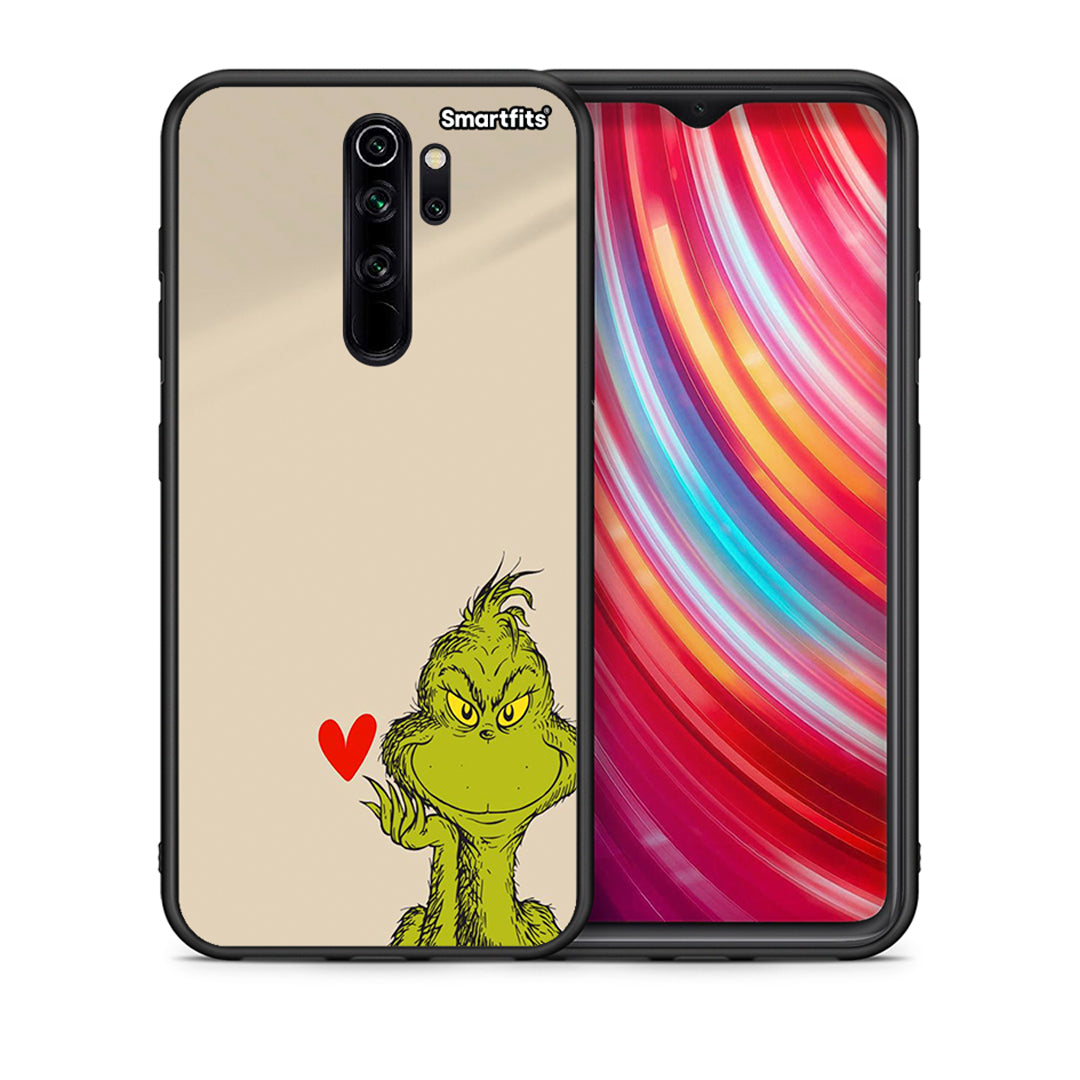 Θήκη Xiaomi Redmi Note 8 Pro Xmas Grinch από τη Smartfits με σχέδιο στο πίσω μέρος και μαύρο περίβλημα | Xiaomi Redmi Note 8 Pro Xmas Grinch case with colorful back and black bezels