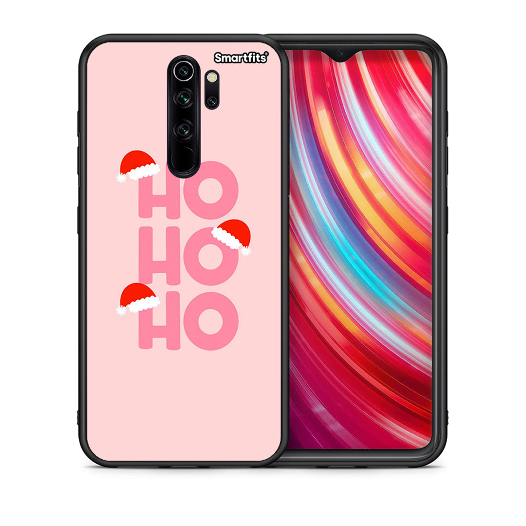 Θήκη Xiaomi Redmi Note 8 Pro Xmas Ho Ho Ho από τη Smartfits με σχέδιο στο πίσω μέρος και μαύρο περίβλημα | Xiaomi Redmi Note 8 Pro Xmas Ho Ho Ho case with colorful back and black bezels