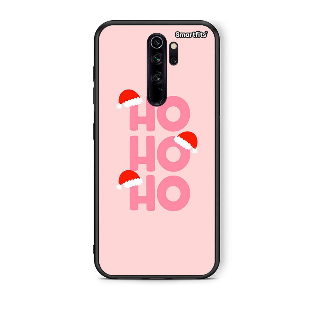 Xiaomi Redmi Note 8 Pro Xmas Ho Ho Ho θήκη από τη Smartfits με σχέδιο στο πίσω μέρος και μαύρο περίβλημα | Smartphone case with colorful back and black bezels by Smartfits