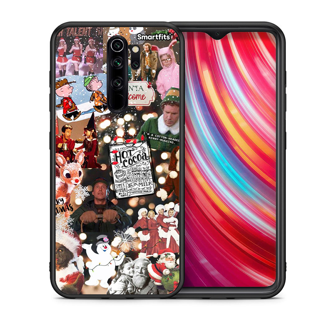 Θήκη Xiaomi Redmi Note 8 Pro Xmas Movies από τη Smartfits με σχέδιο στο πίσω μέρος και μαύρο περίβλημα | Xiaomi Redmi Note 8 Pro Xmas Movies case with colorful back and black bezels