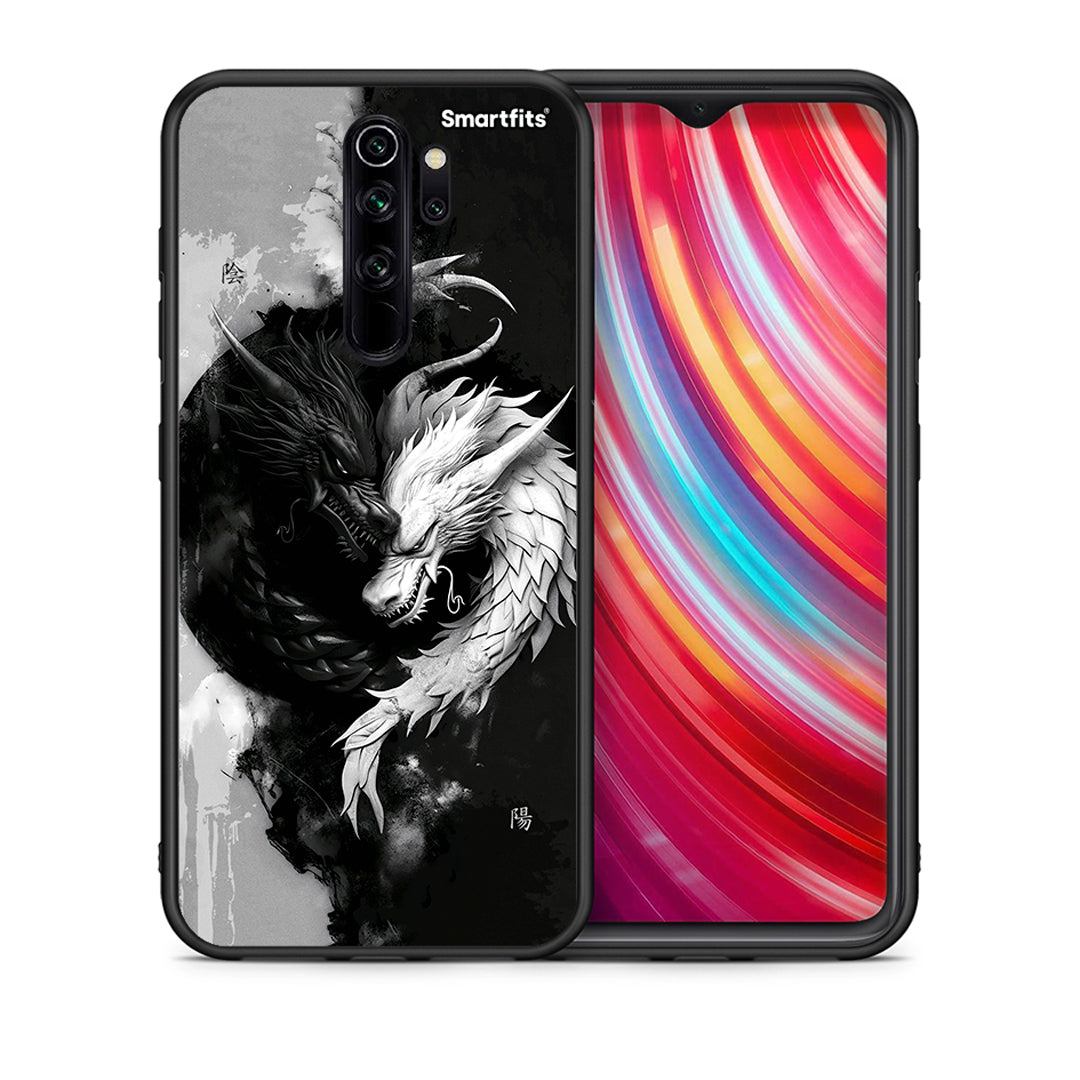 Θήκη Xiaomi Redmi Note 8 Pro Yin Yang από τη Smartfits με σχέδιο στο πίσω μέρος και μαύρο περίβλημα | Xiaomi Redmi Note 8 Pro Yin Yang case with colorful back and black bezels
