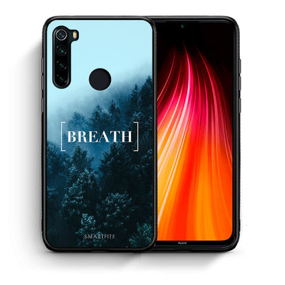 Θήκη Xiaomi Redmi Note 8 Breath Quote από τη Smartfits με σχέδιο στο πίσω μέρος και μαύρο περίβλημα | Xiaomi Redmi Note 8 Breath Quote case with colorful back and black bezels