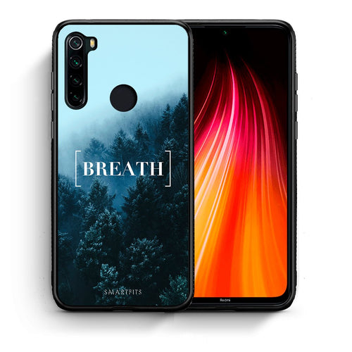 Θήκη Xiaomi Redmi Note 8 Breath Quote από τη Smartfits με σχέδιο στο πίσω μέρος και μαύρο περίβλημα | Xiaomi Redmi Note 8 Breath Quote case with colorful back and black bezels