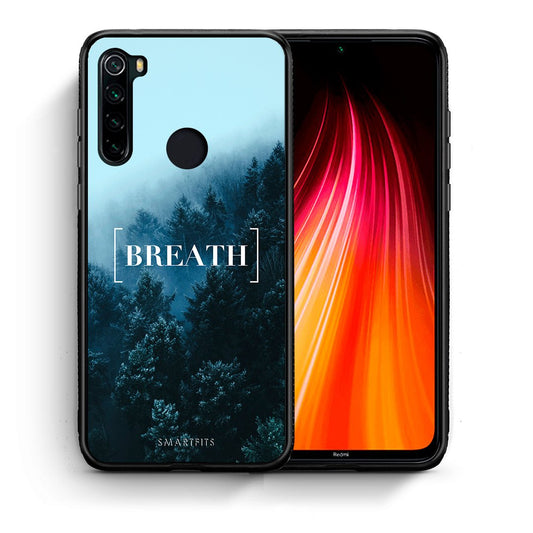 Θήκη Xiaomi Redmi Note 8 Breath Quote από τη Smartfits με σχέδιο στο πίσω μέρος και μαύρο περίβλημα | Xiaomi Redmi Note 8 Breath Quote case with colorful back and black bezels