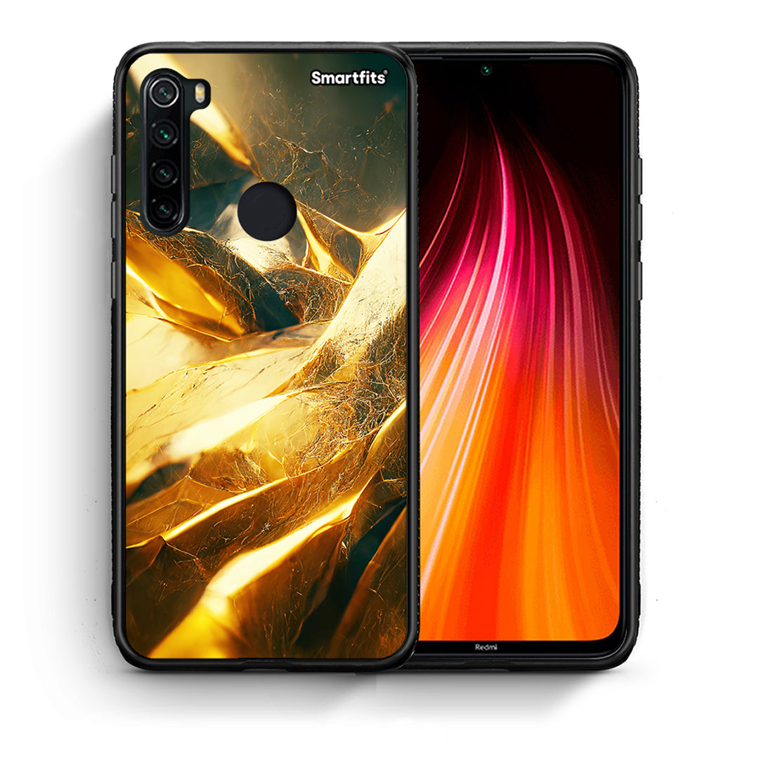 Θήκη Xiaomi Redmi Note 8 Real Gold από τη Smartfits με σχέδιο στο πίσω μέρος και μαύρο περίβλημα | Xiaomi Redmi Note 8 Real Gold case with colorful back and black bezels