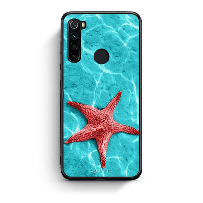 Xiaomi Redmi Note 8 Red Starfish Θήκη από τη Smartfits με σχέδιο στο πίσω μέρος και μαύρο περίβλημα | Smartphone case with colorful back and black bezels by Smartfits