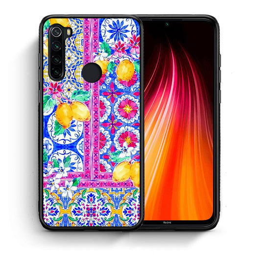 Θήκη Xiaomi Redmi Note 8 Retro Spring από τη Smartfits με σχέδιο στο πίσω μέρος και μαύρο περίβλημα | Xiaomi Redmi Note 8 Retro Spring case with colorful back and black bezels