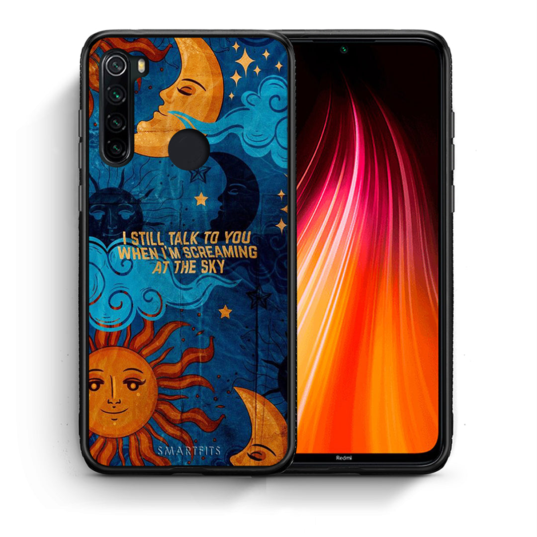 Θήκη Xiaomi Redmi Note 8 Screaming Sky από τη Smartfits με σχέδιο στο πίσω μέρος και μαύρο περίβλημα | Xiaomi Redmi Note 8 Screaming Sky case with colorful back and black bezels