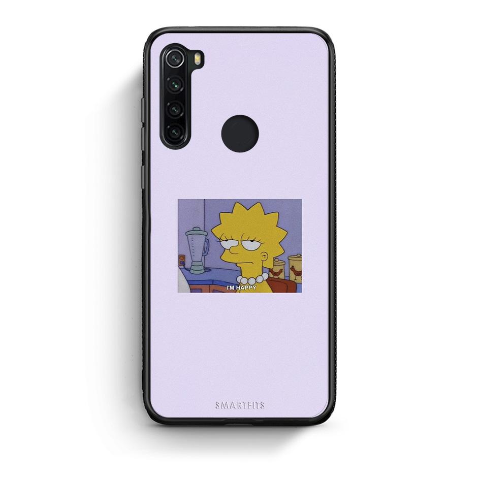 Xiaomi Redmi Note 8 So Happy θήκη από τη Smartfits με σχέδιο στο πίσω μέρος και μαύρο περίβλημα | Smartphone case with colorful back and black bezels by Smartfits