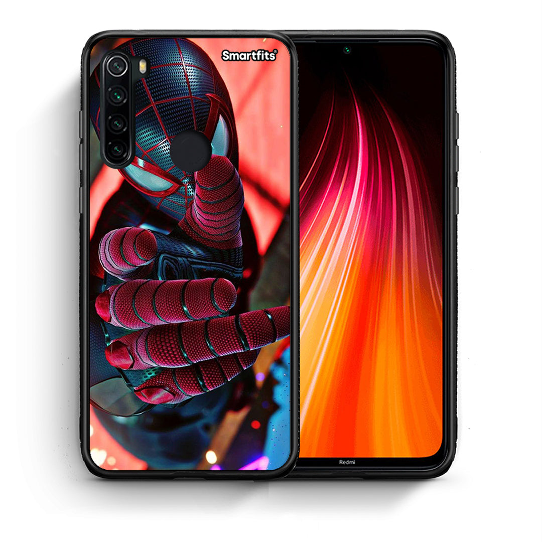 Θήκη Xiaomi Redmi Note 8 Spider Hand από τη Smartfits με σχέδιο στο πίσω μέρος και μαύρο περίβλημα | Xiaomi Redmi Note 8 Spider Hand case with colorful back and black bezels