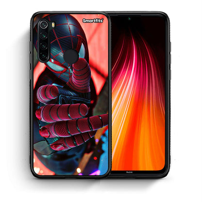 Θήκη Xiaomi Redmi Note 8 Spider Hand από τη Smartfits με σχέδιο στο πίσω μέρος και μαύρο περίβλημα | Xiaomi Redmi Note 8 Spider Hand case with colorful back and black bezels