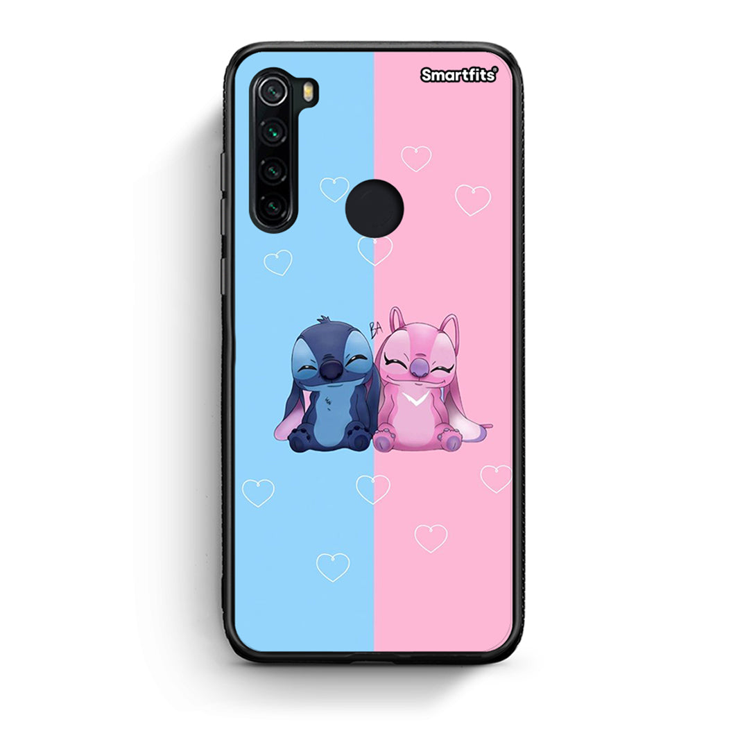 Xiaomi Redmi Note 8 Stitch And Angel θήκη από τη Smartfits με σχέδιο στο πίσω μέρος και μαύρο περίβλημα | Smartphone case with colorful back and black bezels by Smartfits