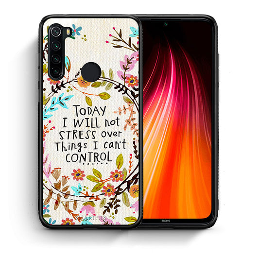 Θήκη Xiaomi Redmi Note 8 Stress Over από τη Smartfits με σχέδιο στο πίσω μέρος και μαύρο περίβλημα | Xiaomi Redmi Note 8 Stress Over case with colorful back and black bezels