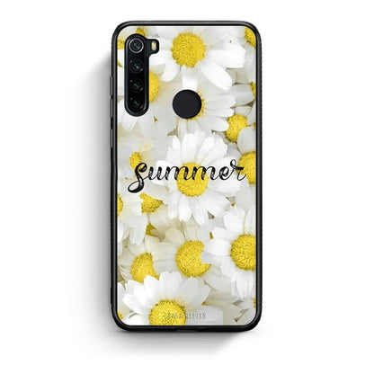 Xiaomi Redmi Note 8 Summer Daisies Θήκη από τη Smartfits με σχέδιο στο πίσω μέρος και μαύρο περίβλημα | Smartphone case with colorful back and black bezels by Smartfits