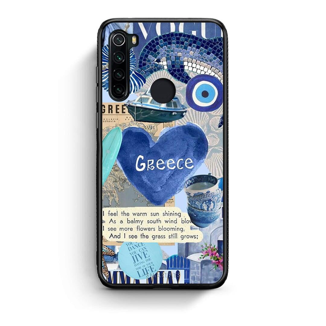 Xiaomi Redmi Note 8 Summer In Greece Θήκη από τη Smartfits με σχέδιο στο πίσω μέρος και μαύρο περίβλημα | Smartphone case with colorful back and black bezels by Smartfits