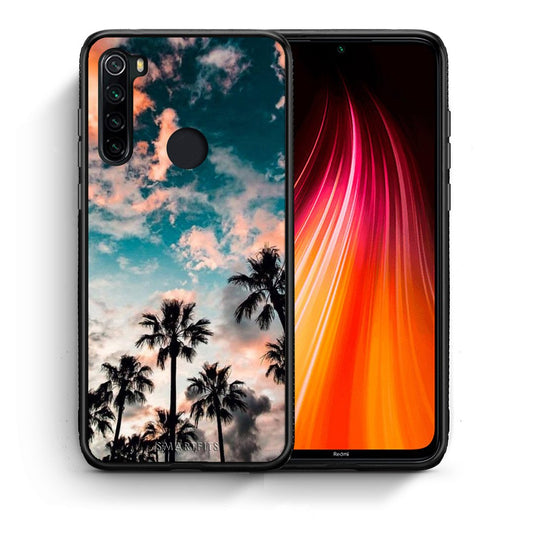 Θήκη Xiaomi Redmi Note 8 Sky Summer από τη Smartfits με σχέδιο στο πίσω μέρος και μαύρο περίβλημα | Xiaomi Redmi Note 8 Sky Summer case with colorful back and black bezels