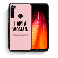 Thumbnail for Θήκη Xiaomi Redmi Note 8 Superpower Woman από τη Smartfits με σχέδιο στο πίσω μέρος και μαύρο περίβλημα | Xiaomi Redmi Note 8 Superpower Woman case with colorful back and black bezels