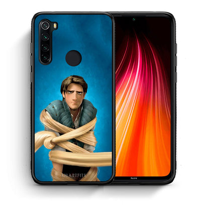 Θήκη Αγίου Βαλεντίνου Xiaomi Redmi Note 8 Tangled 1 από τη Smartfits με σχέδιο στο πίσω μέρος και μαύρο περίβλημα | Xiaomi Redmi Note 8 Tangled 1 case with colorful back and black bezels