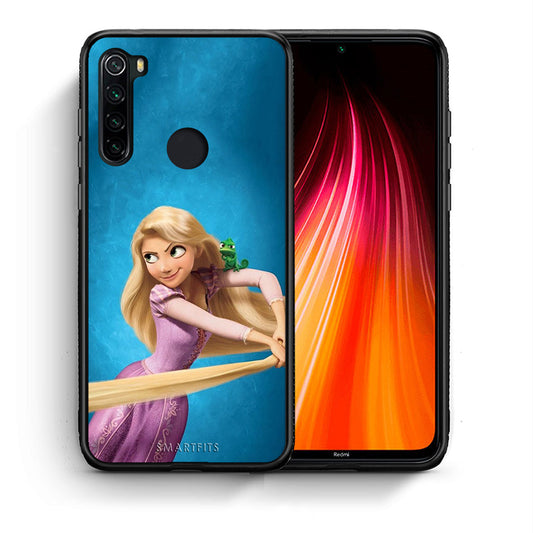 Θήκη Αγίου Βαλεντίνου Xiaomi Redmi Note 8 Tangled 2 από τη Smartfits με σχέδιο στο πίσω μέρος και μαύρο περίβλημα | Xiaomi Redmi Note 8 Tangled 2 case with colorful back and black bezels