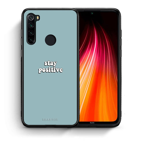 Θήκη Xiaomi Redmi Note 8 Positive Text από τη Smartfits με σχέδιο στο πίσω μέρος και μαύρο περίβλημα | Xiaomi Redmi Note 8 Positive Text case with colorful back and black bezels