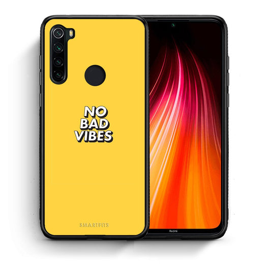 Θήκη Xiaomi Redmi Note 8 Vibes Text από τη Smartfits με σχέδιο στο πίσω μέρος και μαύρο περίβλημα | Xiaomi Redmi Note 8 Vibes Text case with colorful back and black bezels