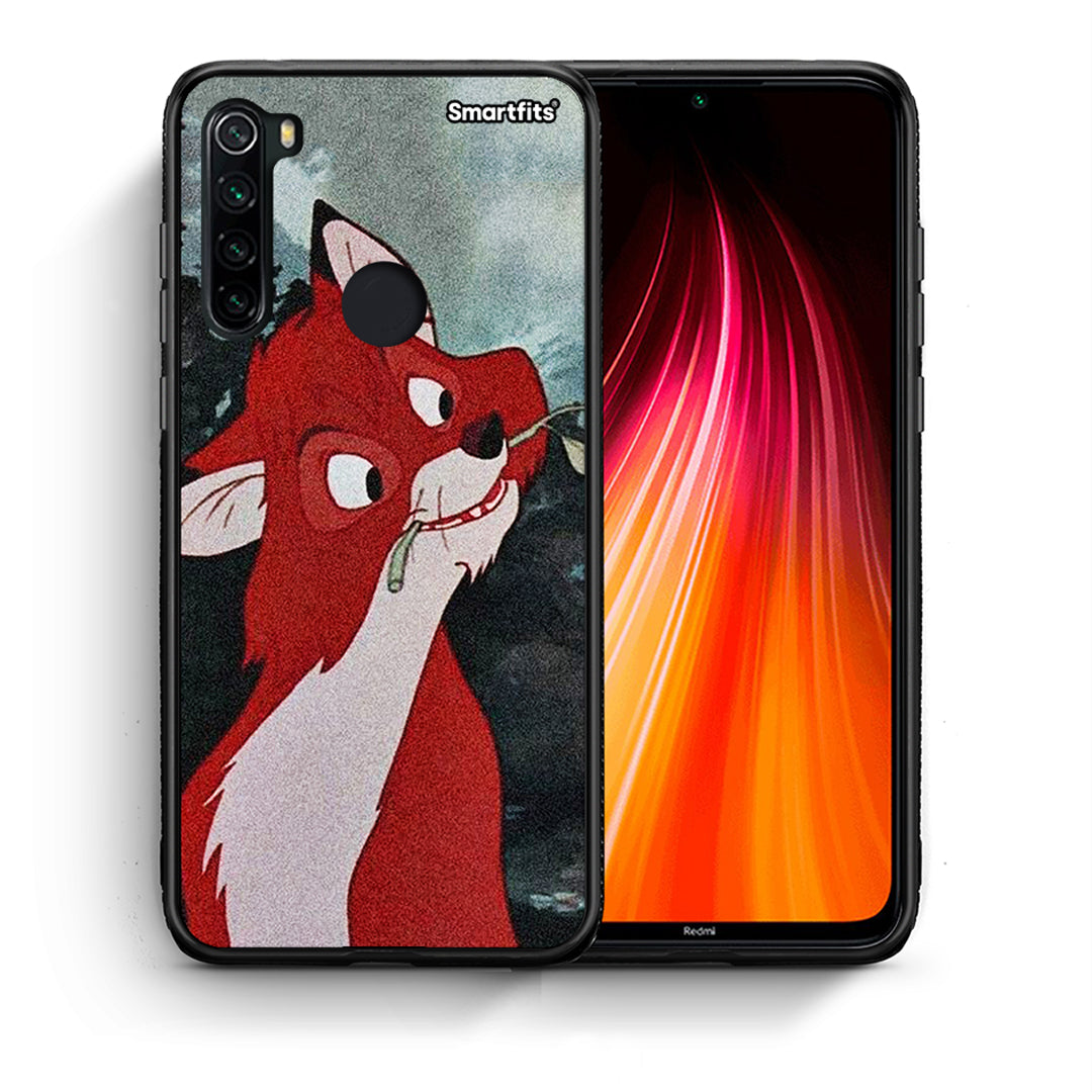Θήκη Xiaomi Redmi Note 8 Tod And Vixey Love 1 από τη Smartfits με σχέδιο στο πίσω μέρος και μαύρο περίβλημα | Xiaomi Redmi Note 8 Tod And Vixey Love 1 case with colorful back and black bezels