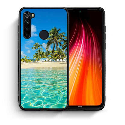Θήκη Xiaomi Redmi Note 8 Tropical Vibes από τη Smartfits με σχέδιο στο πίσω μέρος και μαύρο περίβλημα | Xiaomi Redmi Note 8 Tropical Vibes case with colorful back and black bezels