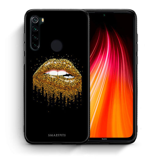 Θήκη Xiaomi Redmi Note 8 Golden Valentine από τη Smartfits με σχέδιο στο πίσω μέρος και μαύρο περίβλημα | Xiaomi Redmi Note 8 Golden Valentine case with colorful back and black bezels