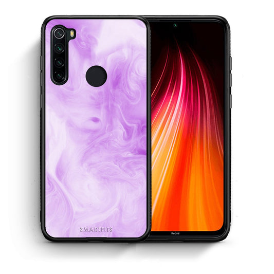 Θήκη Xiaomi Redmi Note 8 Lavender Watercolor από τη Smartfits με σχέδιο στο πίσω μέρος και μαύρο περίβλημα | Xiaomi Redmi Note 8 Lavender Watercolor case with colorful back and black bezels