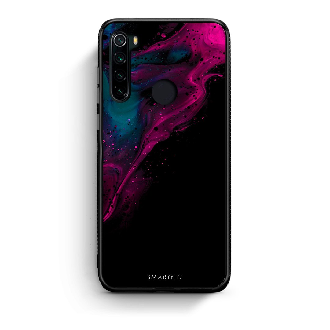 4 - Xiaomi Redmi Note 8 Pink Black Watercolor case, cover, bumper