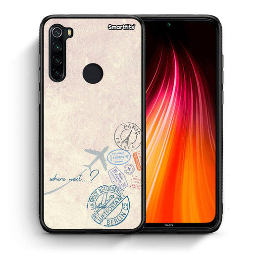 Θήκη Xiaomi Redmi Note 8 Where Next από τη Smartfits με σχέδιο στο πίσω μέρος και μαύρο περίβλημα | Xiaomi Redmi Note 8 Where Next case with colorful back and black bezels