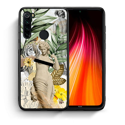 Θήκη Xiaomi Redmi Note 8 Woman Statue από τη Smartfits με σχέδιο στο πίσω μέρος και μαύρο περίβλημα | Xiaomi Redmi Note 8 Woman Statue case with colorful back and black bezels