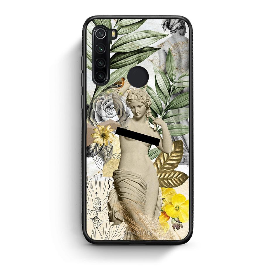 Xiaomi Redmi Note 8 Woman Statue θήκη από τη Smartfits με σχέδιο στο πίσω μέρος και μαύρο περίβλημα | Smartphone case with colorful back and black bezels by Smartfits
