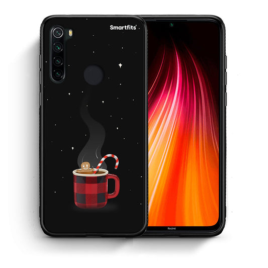 Θήκη Xiaomi Redmi Note 8 Xmas Bathing από τη Smartfits με σχέδιο στο πίσω μέρος και μαύρο περίβλημα | Xiaomi Redmi Note 8 Xmas Bathing case with colorful back and black bezels