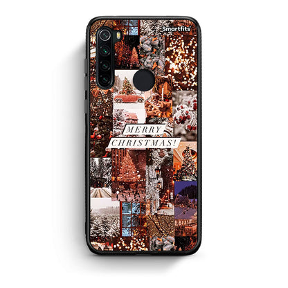 Xiaomi Redmi Note 8 Xmas Collage θήκη από τη Smartfits με σχέδιο στο πίσω μέρος και μαύρο περίβλημα | Smartphone case with colorful back and black bezels by Smartfits