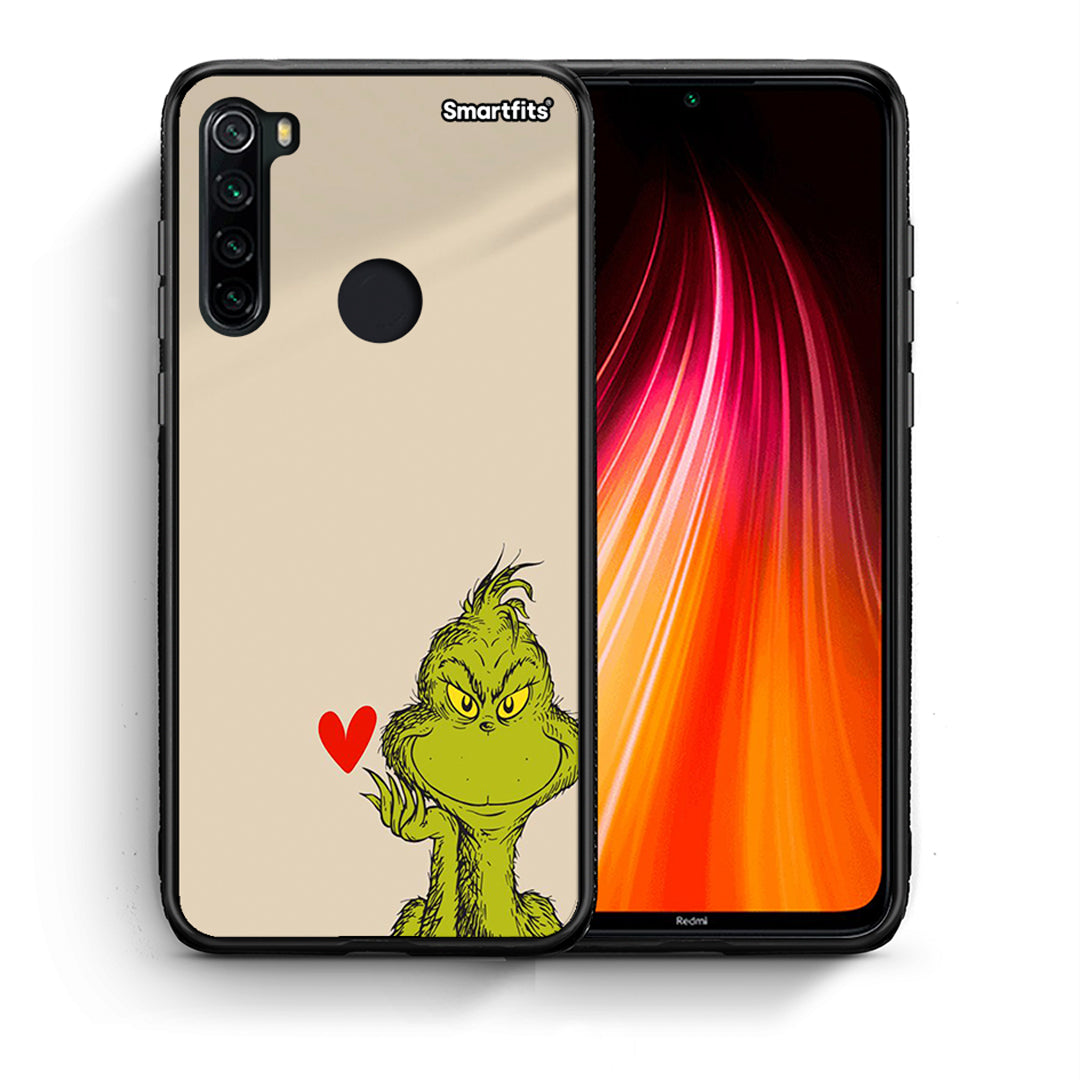 Θήκη Xiaomi Redmi Note 8 Xmas Grinch από τη Smartfits με σχέδιο στο πίσω μέρος και μαύρο περίβλημα | Xiaomi Redmi Note 8 Xmas Grinch case with colorful back and black bezels