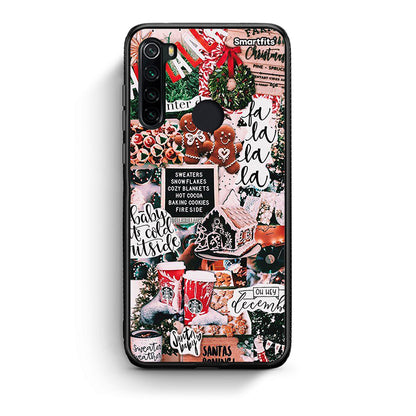 Xiaomi Redmi Note 8 Xmas Habbits θήκη από τη Smartfits με σχέδιο στο πίσω μέρος και μαύρο περίβλημα | Smartphone case with colorful back and black bezels by Smartfits